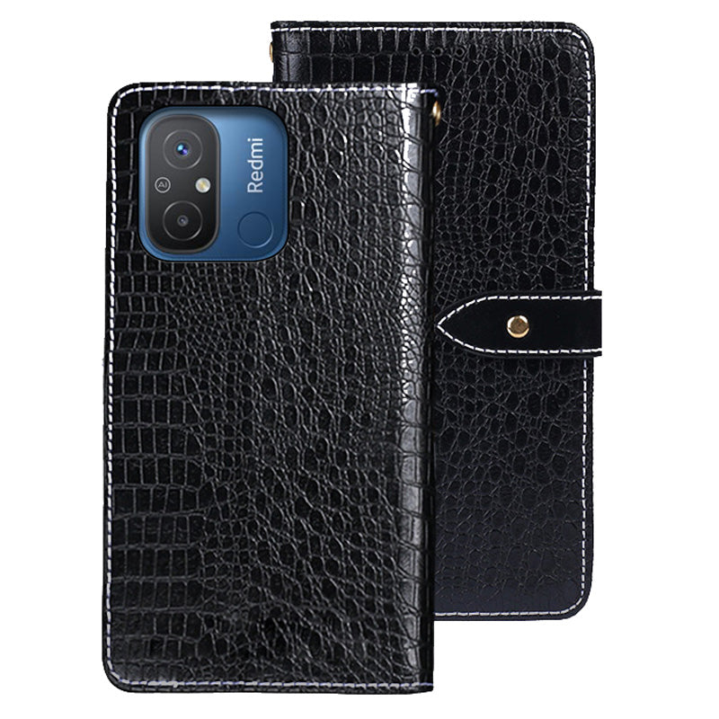 IDEWEI For Xiaomi Redmi 12C 4G Crocodile Texture PU Leather Phone Flip Wallet Case Viewing Stand Anti-scratch Magnetic Clasp Phone Cover IDEWEI For Xiaomi Redmi 12C 4G Crocodile Texture PU Leather Phone Flip Wallet Case Viewing Stand Anti-scratch Magnetic Clasp Phone Cover